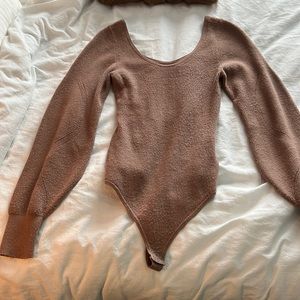 Brown Abercrombie & Fitch bodysuit